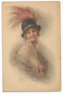 Postcard Oude Postkaart Carte Postale CPA Woman Women's Fashion Hat Chapeau Femme Mode Féminine (2) - Altri & Non Classificati