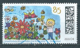 ALLEMAGNE ALEMANIA GERMANY DEUTSCHLAND BUND 2022 ENVIRONMENT PROTECTION CHILDREN PAINT A STAMP MI 3701 YT 3479 SN 3301 S - Used Stamps