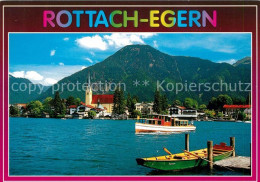 73173532 Rottach-Egern Seepanorama Kirche Schifffahrt Rottach-Egern - Other & Unclassified