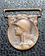 WWI Réduction De Décoration Militaire 1920 "Médaille Commémorative 1914/1918" Grav. Pierre-Alexandre MORLON WW1 - 1914-18