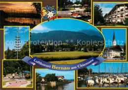 73173406 Bernau Chiemsee Minigolf Hafen Maibaum Kirche Abendstimmung Bernau Chie - Other & Unclassified