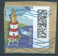 ALLEMAGNE ALEMANIA GERMANY DEUTSCHLAND BUND  2022 LETTER AS BOAT BY LIGHTHOUSE S/A USED MI 3668 YT 3444 SN 3259 SG U4620 - Used Stamps