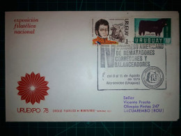 RÉPUBLIQUE ORIENTALE DE L'URUGUAY, Enveloppe FDC Commémorative De "l'Exposition Nationale Philatélique". Timbre-poste Et - Uruguay