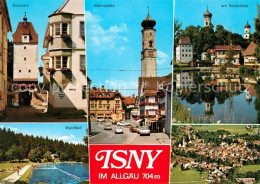 73173354 Isny Allgaeu Espantor Marktplatz Schaechele Waldbad Panorama Isny Allga - Autres & Non Classés