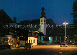 73173339 Inzell Kirche Marktplatz Nachtaufnahme Inzell - Sonstige & Ohne Zuordnung