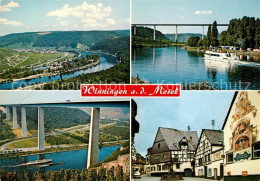 73173295 Winningen Mosel Panorama Moseltal Bruecke Ortsmotiv Mit Brunnen Winning - Andere & Zonder Classificatie