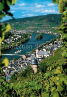 73173254 Zell Mosel Panorama Blick Von Den Weinbergen Stadt Der Schwarzen Katz Z - Autres & Non Classés