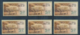 ISRAEL 2024 ANIMALS FROM THE BIBLE - SHEEP - ATM LABEL MACHINE # 001 POSTAL SERVICE SET MNH - Neufs