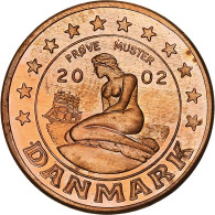 Danemark, 5 Euro Cent, Fantasy Euro Patterns, Essai-Trial, BE, 2002, Cuivre, FDC - Essais Privés / Non-officiels