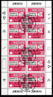 BRD Bund 3525 Gestempelt Als Kleinbogen #JY928 - Otros & Sin Clasificación