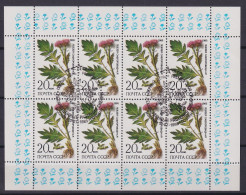 Sowjetunion 5531 Gestempelt Als Kleinbogen, Blumen #ND339 - Sonstige & Ohne Zuordnung