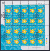 Zypern 1054 Gestempelt Mit ESst Als 20er Bogen, Rotary Club #ND398 - Used Stamps