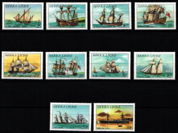 Sierra Leone 766-775 Postfrisch Schiffe, Kurzsatz #NE467 - Sierra Leona (1961-...)