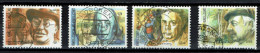België 1986 OBP 2225/2228 - Y&T 2225/28 - Permeke, Selys, F. Timmermans, M. Carême -Peintre, écrivain, Poète, Savant - Usados
