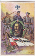 AK Durch Kampf Zum Sieg - Deutsche Soldaten Und Kaiser Wilhelm II. - Patriotika Stöwer - Kolonialkriegerdank  (69226) - Guerre 1914-18