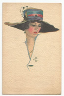 Postcard Oude Postkaart Carte Postale CPA Woman Women's Fashion Hat Chapeau Femme Mode Féminine (2) - Sonstige & Ohne Zuordnung