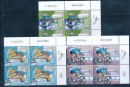 ISRAEL 2024 THE OLYMPIC GAMES IN PARIS STAMPS PLATE BLOCKS MNH - Ungebraucht