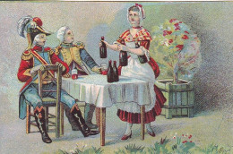 AK Soldaten Und Frau Mit Weinflaschen Im 17./18. Jahrhundert - Künstlerkarte - Ca. 1920 (69227) - Altri & Non Classificati