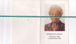 Magdalena Vlieghe-Depoortere, Heestert 1904, Dentergem 1996. Foto - Avvisi Di Necrologio