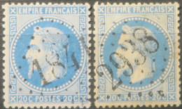 R1311/3132 - FRANCE - NAPOLEON III Lauré N°29A - BEAUX GC - 1863-1870 Napoléon III. Laure