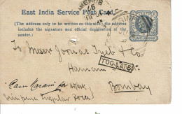 EAST INDIA SERVICE POST CARD - Rajpeepla