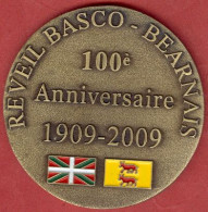 ** MEDAILLE  REVEIL  BASCO  BEARNAIS  1909 - 2009 ** - Other & Unclassified