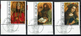 België 1986 OBP 2205/2207 - Y&T 2206/08 - Het Lam Gods, L'Agneau Mystique, Jan Van Eyck, Painter - Used Stamps