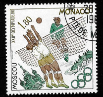 1980  Volleyball Michel MC 1418 Stamp Number MC 1224 Yvert Et Tellier MC 1221 Stanley Gibbons MC 1438 Used - Used Stamps