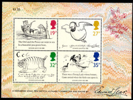 1988 Edward Lear Souvenir Sheet Unmounted Mint. - Ungebraucht