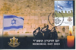 ISRAEL 2024 MEMORIAL DAY STAMP MAXIMUM CARD - Unused Stamps