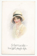 Postcard Oude Postkaart Carte Postale CPA Woman Hat Chapeau Femme Illust. Hayward Young (2) - Altri & Non Classificati