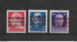 Italia Governo Militare Alleato 1943 - 10/12 MH - Altri & Non Classificati