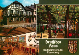 73169486 Bad Muenster Stein Ebernburg Weinhaus Deutsches Haus Restaurant Wappen  - Altri & Non Classificati