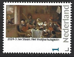 Nederland 2024-2  Schilderij Painting:  Jan Steen Vrolijke Huisgezin  Postfris/mnh/sans Charniere - Unused Stamps