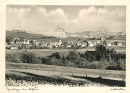 73169422 Scheidegg Allgaeu Gesamtansicht Mit Alpenpanorama Scheidegg Allgaeu - Autres & Non Classés