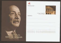 Portugal Entier Postal Tito De Morais Fondateur PS Parti Socialiste Antifasciste 2010 Stationery Socialist Party Founder - Entiers Postaux