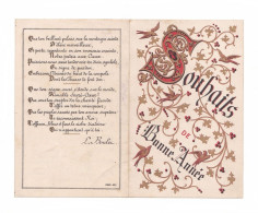 Souhaits De Bonne Année De L. Boulet, Enluminure, Lettrine, Oiseaux, N° 2661-82 - Devotion Images