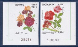 RARE Non Dentelé Coin De Feuille - Roses - Varietà