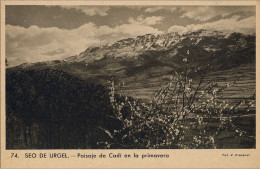 PAISAJE DEL CADÍ EN LA PRIMAVERA , CLAVEROL Nº 74  - SEO DE URGEL / SEU D'URGELL , T.P. NO CIRCULADA - Lérida