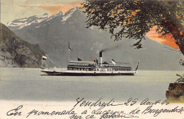 Vierwaldstättersee (LU) Dampfer Italia - Verlag E. Goetz  - Autres & Non Classés