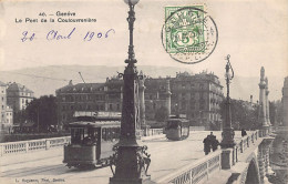 GENÈVE - Le Pont De La Coulouvrenière En 1906 - Tramway - Ed. L. Huguenin 40 - Genève