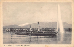 Genève - La Rade Et Le Jet D'eau - Bateau L'Aigle - E. Haissly, éditeur G - Genève