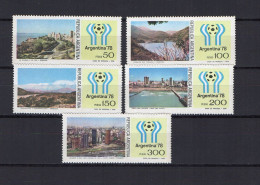 Argentina 1978 Football Soccer World Cup Set Of 5 MNH - 1978 – Argentina