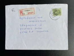 NETHERLANDS 1990 REGISTERED LETTER SCHAGEN TO VEENDAM 05-11-1990 NEDERLAND AANGETEKEND - Storia Postale