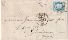 Lettre De Lille à Gérardmer LAC - 1849-1876: Période Classique