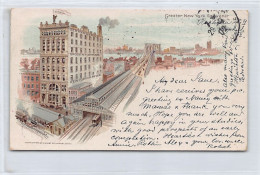 NEW YORK CITY - LITHO - German Herald - Gross N.Y. Zeitung - New Yorker Revue - Private Mailing Card - Publ. H. A. Rost - Otros & Sin Clasificación