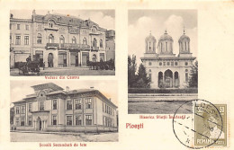 Romania - PLOESTI - Vedere Din Centru - Scoala Secundara De Fete - Biserica SfintiiImparatil - Ed. I. Dragu  - Rumänien
