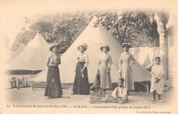 Algérie - AUMALE Sour El-Ghozlane - Tremblement De Terre Du 24 Juin 1910 - Campement D'un Groupe De Jeunes Filles - Ed.  - Other & Unclassified