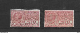 Italia 1927/28 - 12/13 MH - Posta Pneumatica