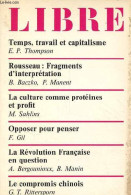 Libre Politique, Anthropologie, Philosophie N°5 1979 - Temps, Travail Et Capitalisme, E.P.Thompson - Rousseau Fragments  - Other Magazines